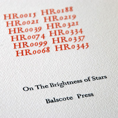 Brightness of stars